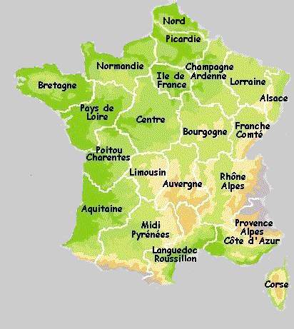 france regional map