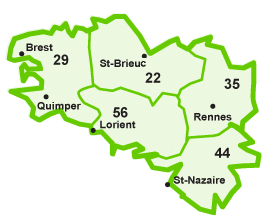 dpartements de la Bretagne